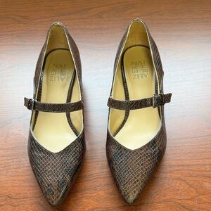 Naturalizer brown snakeskin sandals shoes size 7M